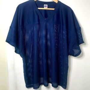 Patricia Field Vintage Blue Football Jersey XXXL